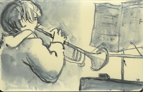 trumpet player by Bricoleur's Daughter