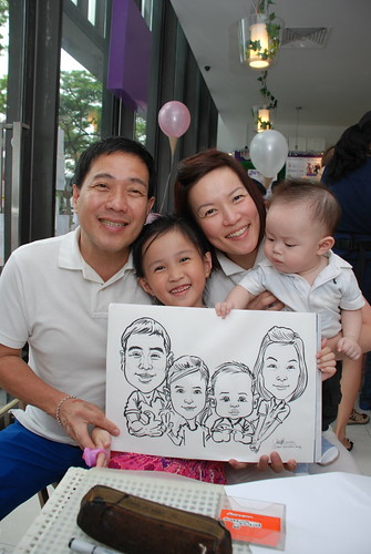 caricature live sketching for birthday party - 7