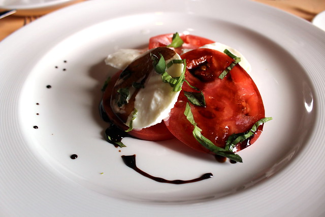Mozzarella and Vine-Ripened Tomatoes with basil and balsalmic reduction