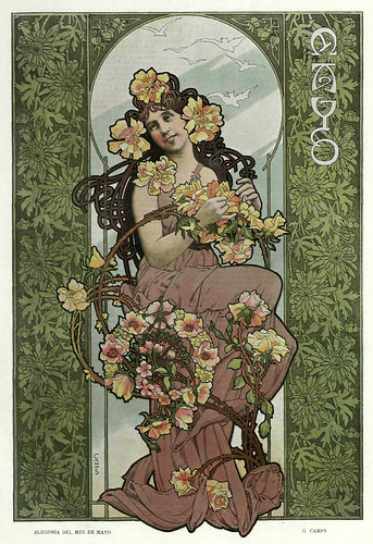 005-Alegoria del mes de Mayo- Gaspar Camps-Revista Álbum Salón-Enero de 1901 -Hemeroteca de la Biblioteca Nacional de España