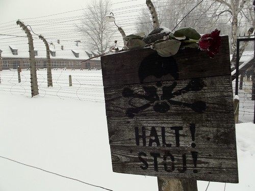 Na terenie obozu Auschwitz I