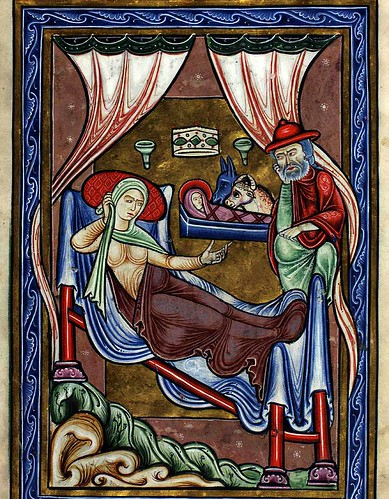 004-La natividad-9 verso-The Copenhagen Psalter- 1175-1200- Thott 143 2º-The Royal Library