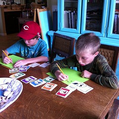 Enjoying our @PickandDraw game today - fun way to encourage creativity & story telling