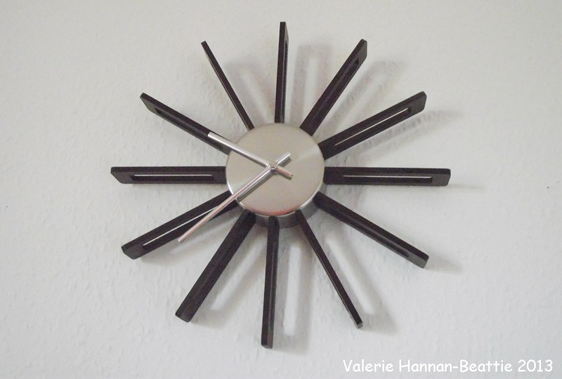 vintage starburst sunburst clock 1970s