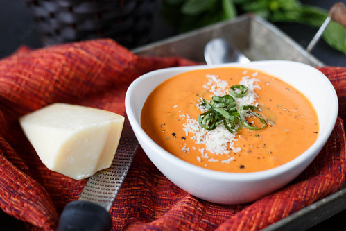 Quick and Easy Creamy Tomato - Basil Soup