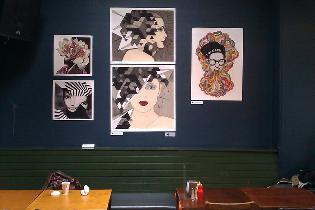 my work in FIRST THURSDAYS at the bank of stokes croft, bristol