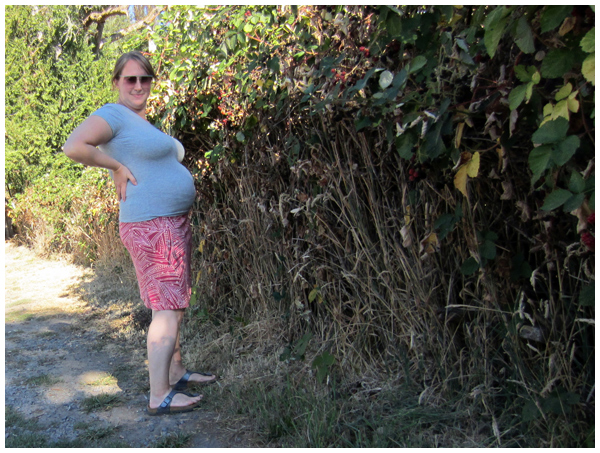 16 weeks pregnant (photo taken by our four year old daughter)