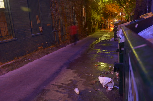 This is a trickling stream of SXSW attendees' urine. You won't see this anywhere else. (Graham Clark/Neon Tommy)