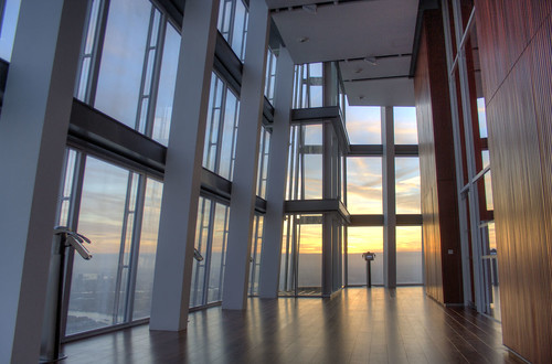The viewing gallery at the top of The Shard
