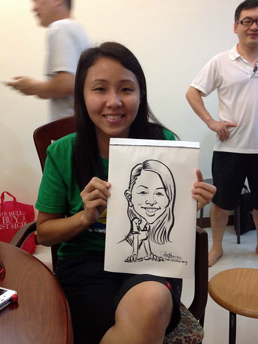 caricature live sketching for birthday party 14072012 - 7