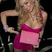 Mindy Robinson Actor, enjoying some SWAG from PopMolly, "A Place Called Hollywood" Wrap Party