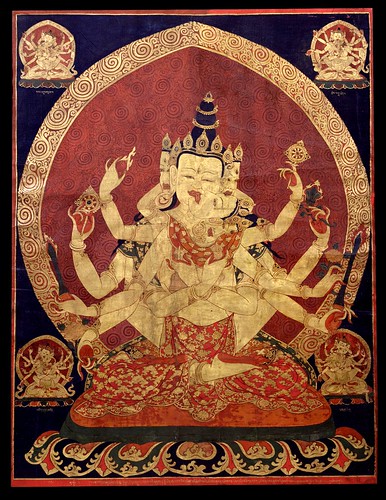 011-17th century Central Tibeten thanka of Guhyasamaja Akshobhyavajra, Rubin Museum of Art-via Wikimedia Commons