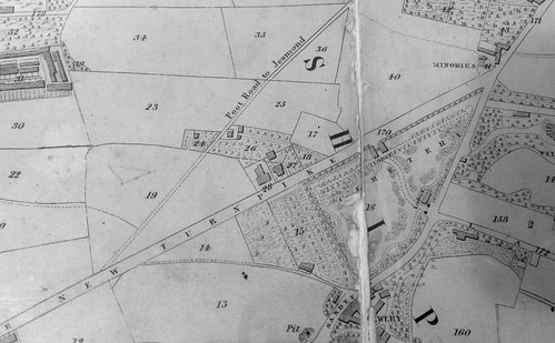 Extract from Oliver's map of Newcastle, 1844