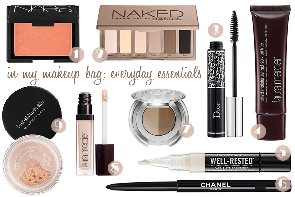 makeup bag everyday essentials