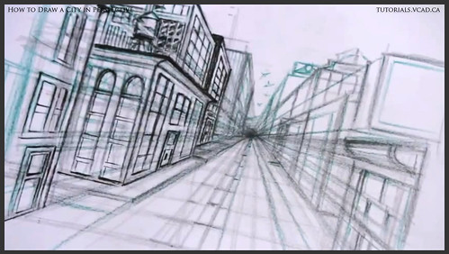 learn how to draw city buildings in perspective 028