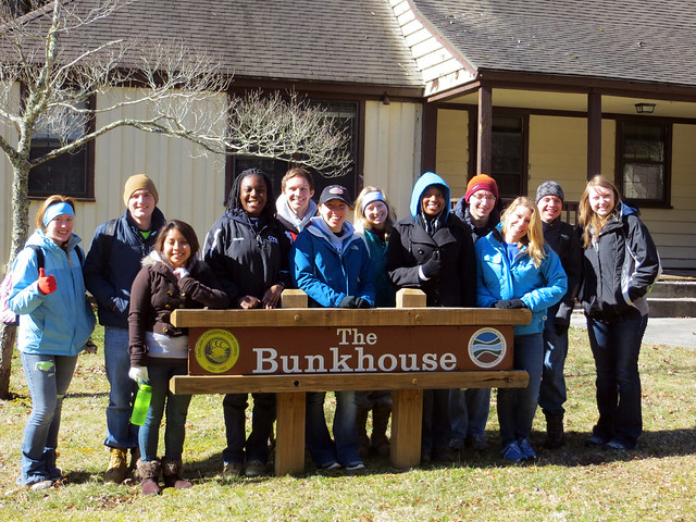 Grand Valley State University students volunteer at Hungry Mother State Park