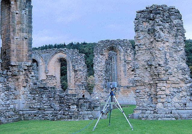 3D Laser scanning at Byland Abbey