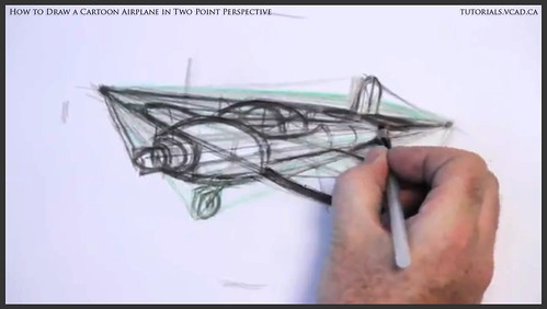 learn how to draw a cartoon airplane in two point perspective 027