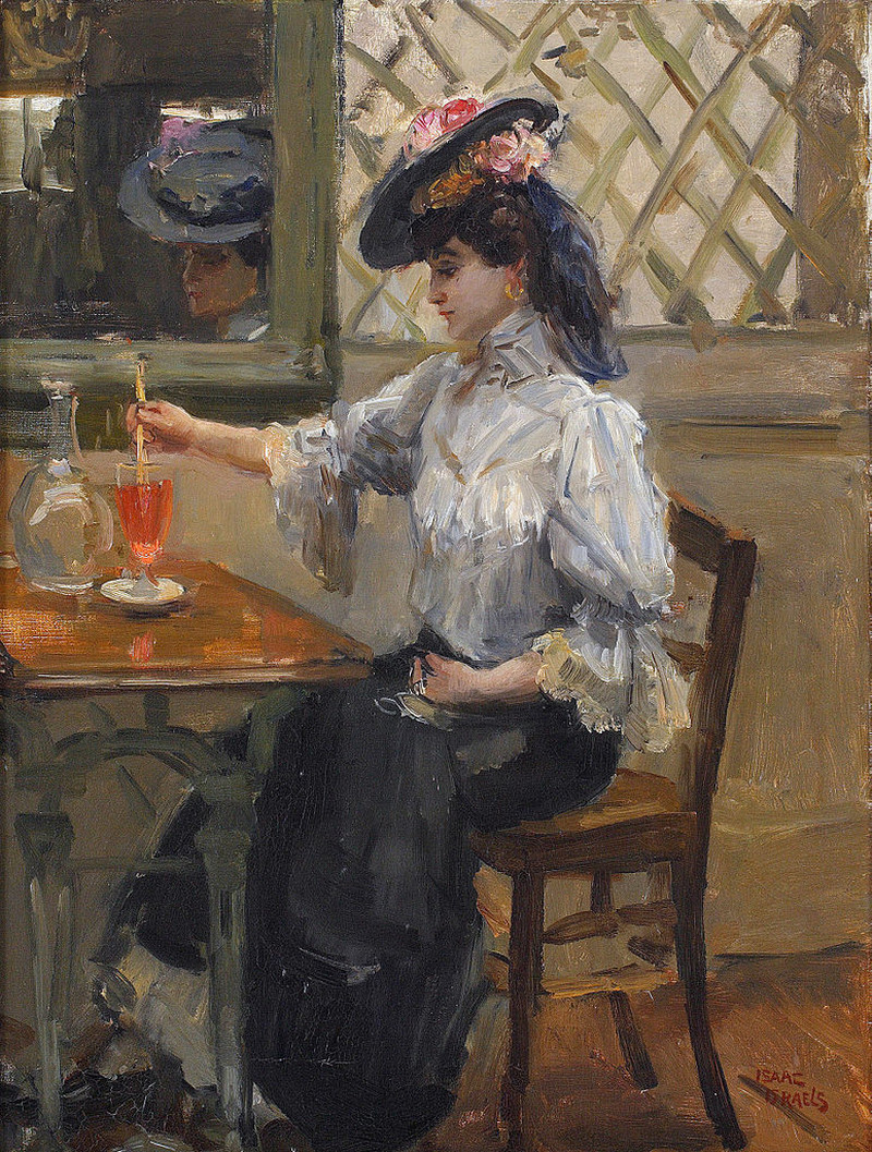 In the Cafe by Isaac Israels - circa 1905