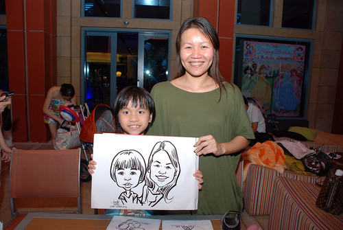 caricature live sketching for Mark Lee's daughter birthday party - 21