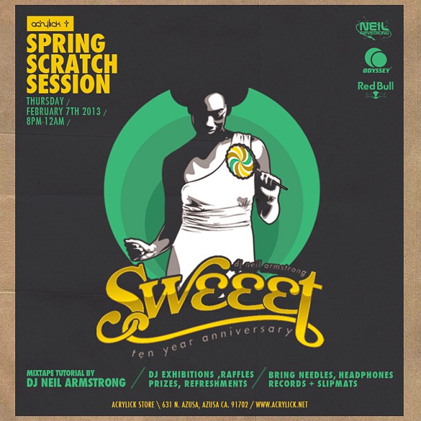 The Spring Scratch Session at Acrylick - Sweeet 10 Yr anniversary Edition