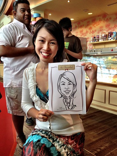 caricature live sketching for Au Chocolat Opening - Day 2 - 3