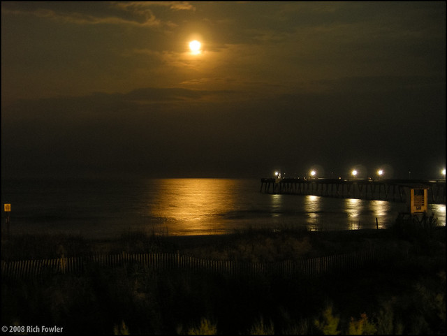 Moon Over Wrightsville Beach