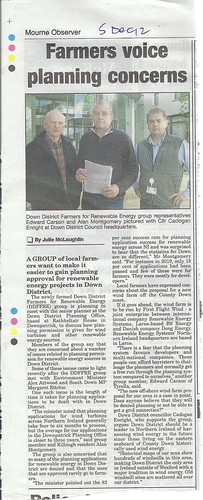 Lecale farmers concerned at refusal of planning manger to meet 5th Dec 2012 by CadoganEnright