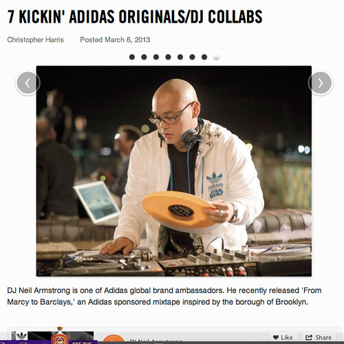vibes list of 7 kickin adidas originals X DJ Collabos