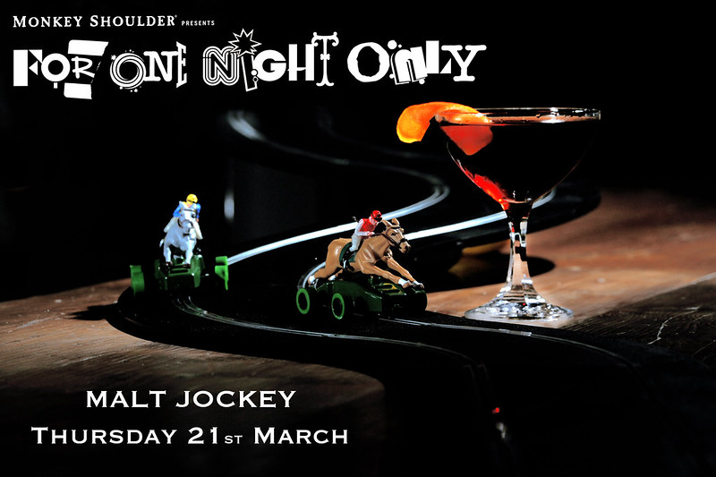 For one night only, Malt Jockey, The Cocktail Lovers
