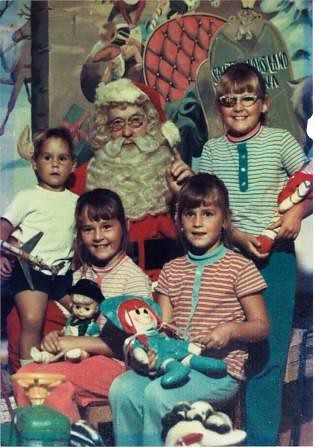Photo with Santa in 1970