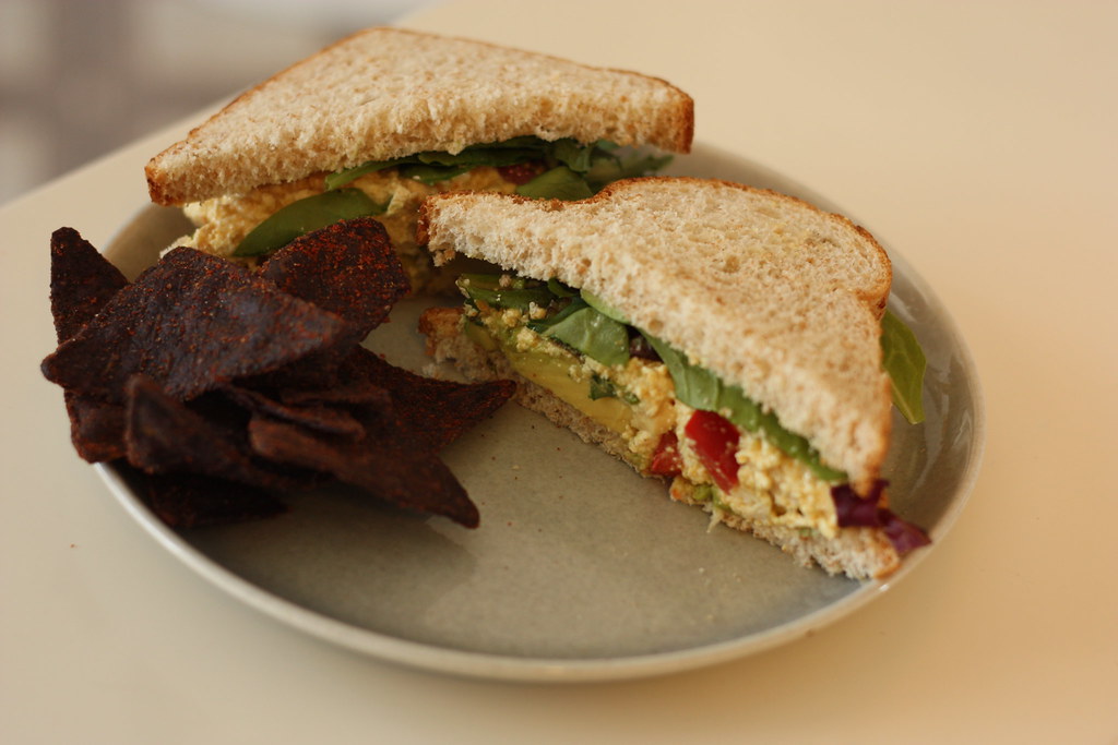 curried tofu sandwiches by rootedvegan.com