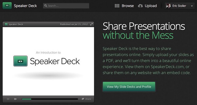 Share your slide decks at Speaker Deck