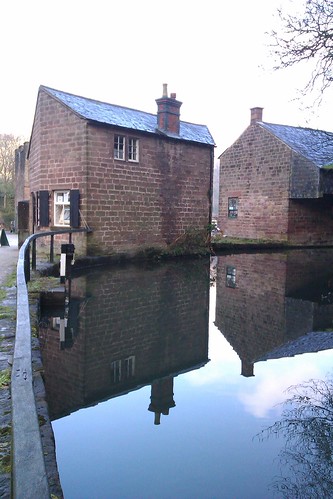 Cromford Canal reflections by Charles Wildgoose