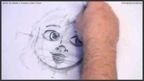 learn how to draw a young girls face 015