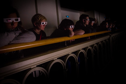 People watching 2012 with 3D glasses on
