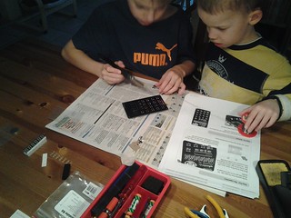 Junior Maker are soldering Calculator Kit