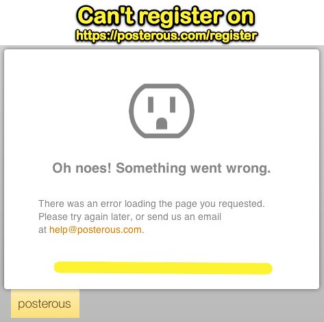 Can't Register on Posterous.com