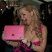 Mindy Robinson Comic, enjoying some SWAG from PopMolly, "A Place Called Hollywood" Wrap Party at Smoke on Melrose.