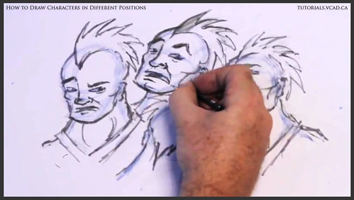 learn how to draw characters in different positions 027