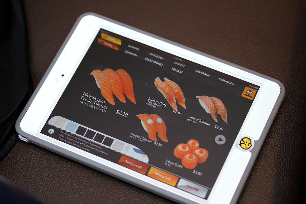 Genki Sushi. Their Menu on iPad.
