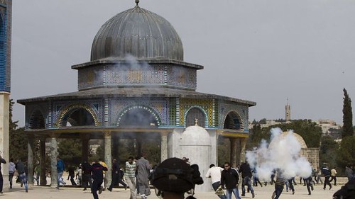 Al-Aqsa Mosque in Jerusalem was the scene for clashes between Palestinians and Israeli security forces. The incidents took place on March 8, 2013. by Pan-African News Wire File Photos