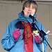 At "Born in Lewisham" protest, Louise Irvine addresses the crowd