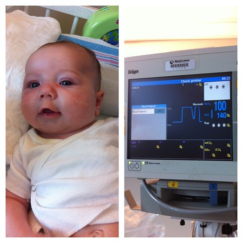 Look at me!  O2 sat at 100 and my oxygen tube is out!  If I keep this up than I get to go home!!!  Please keep praying!