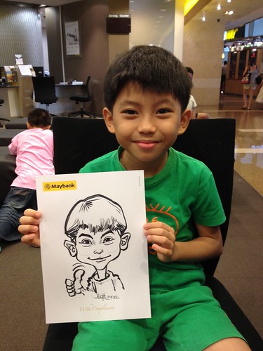caricature live sketching for Maybank Roadshow - 14