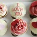 Heart-themed Valentines cupcake gift box