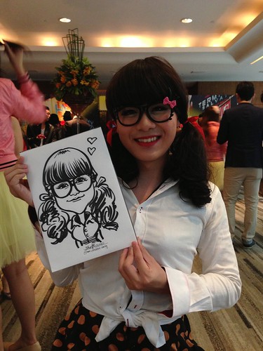caricature live sketching for Recruit Express Dinner & Dance 2013 - 8
