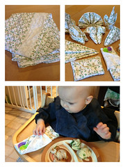 Green toddler napkins