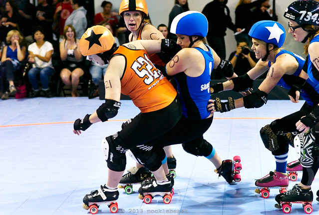 a little offense and defense from Shamrock N. Roller #8, Queen Litigious #41 and Ginger Brute #7343