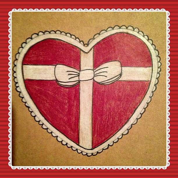Day 27 & 28: #present & #heart  #postcard #snailmail